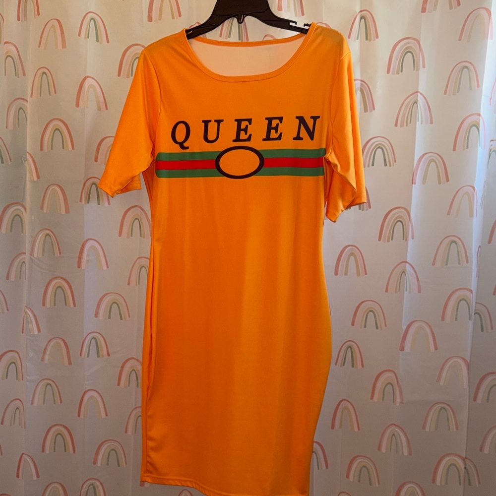 Que Vibrant Orange Mini Dress